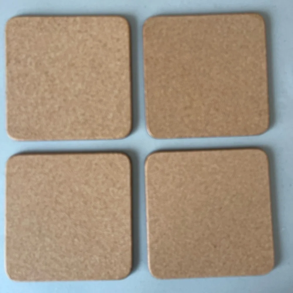 Williams - Sonoma Cheers Coaster set of 4 party holiday drinks  EUC drinks cork
